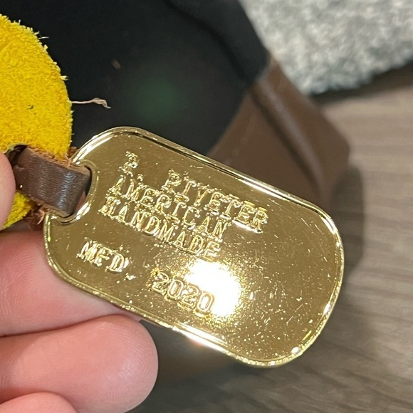 R. Riveter Otto Signature Black Canvas Brown Leather Iconic Bag Crossbody Strap - Picture 10 of 14